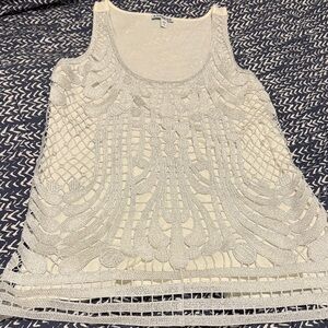 Express silver/cream Sleeveless Top